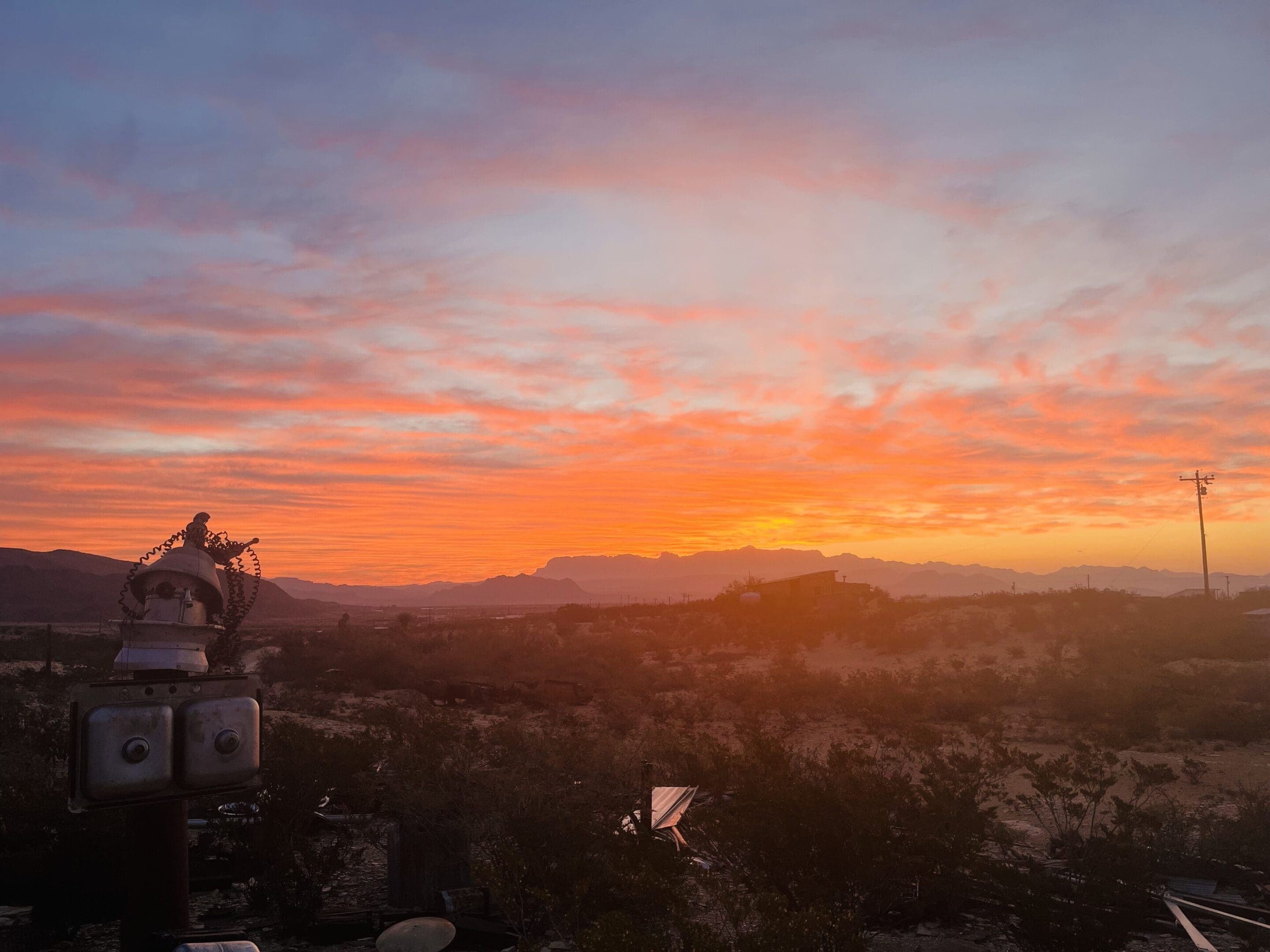 Terlingua Ghost Town desert landscape at dusk